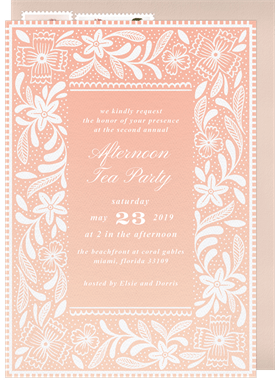 'Southwestern Florals' Tea Party Invitation