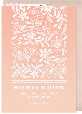 'Southwestern Florals' Wedding Save the Date