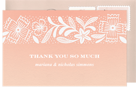 'Southwestern Florals' Wedding Thank You Note