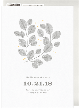 'Floating Leaves' Wedding Save the Date