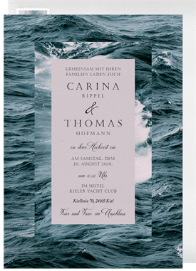 'Deep Blue Sea' Wedding Invitation