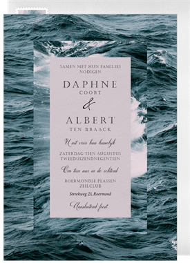 'Deep Blue Sea' Wedding Invitation