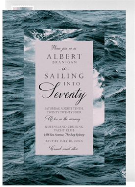 'Deep Blue Sea' Adult Birthday Invitation