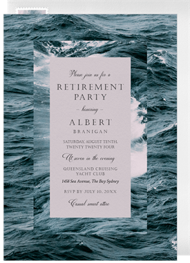 'Deep Blue Sea' Retirement Invitation