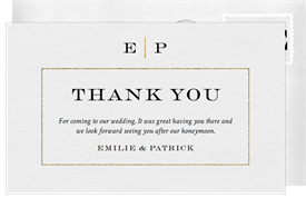'Typography Love' Wedding Thank You Note