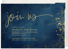 'Painted Gold' Dinner Invitation