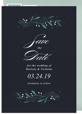 'Vines in Bloom' Wedding Save the Date