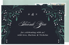 'Vines in Bloom' Wedding Thank You Note