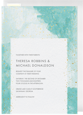 'Simple Color' Wedding Invitation