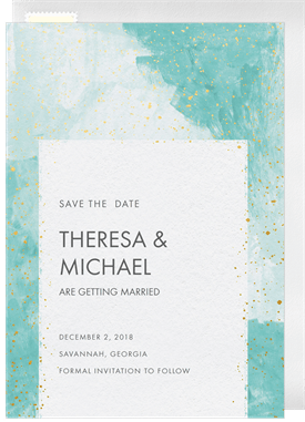 'Simple Color' Wedding Save the Date