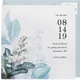 'Dreamy Flora' Wedding Save the Date