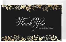 'Golden Leaves' Wedding Thank You Note