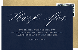 'Delicate Elegance' Wedding Thank You Note