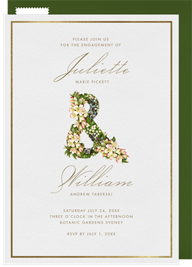 'Floral Ampersand' Party Invitation