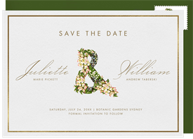 'Floral Ampersand' Wedding Save the Date