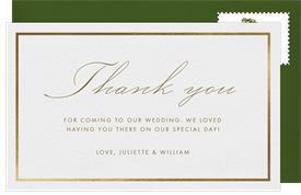 'Floral Ampersand' Wedding Thank You Note
