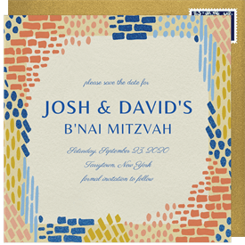 'Colorful Mosaic' Bar Mitzvah Save the Date