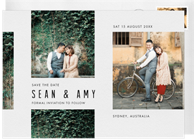 'Modern Layout' Wedding Save the Date