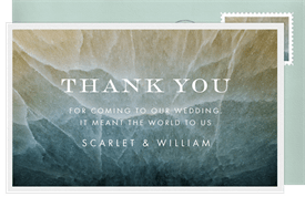 'Natural Stone' Wedding Thank You Note