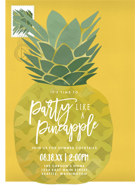 'Pineapple Party' Summer Party Invitation