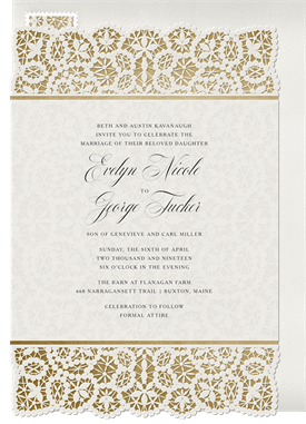 'Luxurious Lace' Wedding Invitation