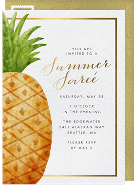 'Summer Pineapple' Entertaining Invitation