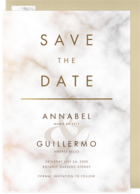 'Modern Marble Texture' Wedding Save the Date