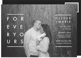 'Forever Yours' Wedding Invitation