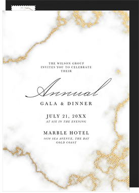 'Foil Marble' Gala Invitation