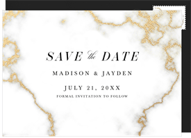 'Foil Marble' Wedding Save the Date