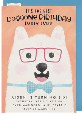 'Doggone Birthday' Kids Birthday Invitation