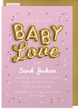 'Baby Love' Baby Shower Invitation