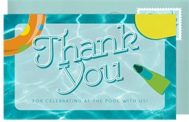 'Pool Party Classics' Entertaining Thank You Note