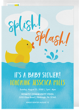 'Rubber Ducky' Baby Shower Invitation