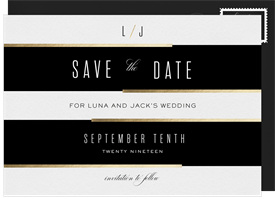 'Gold Highlights' Wedding Save the Date