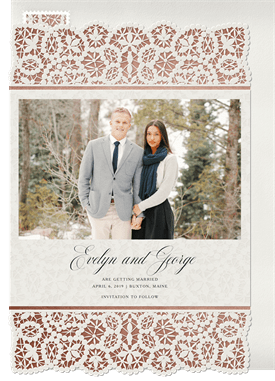 'Luxurious Lace' Wedding Save the Date
