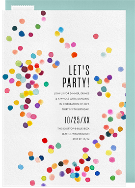 'Confetti Burst' Going Away Party Invitation