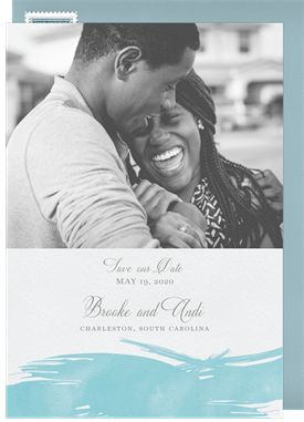 'Hand-Painted Swash' Wedding Save the Date
