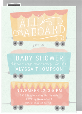 'All Aboard!' Baby Shower Invitation