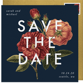 'Red Red Rose' Wedding Save the Date