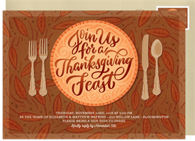 'Thanksgiving Feast' Thanksgiving Invitation