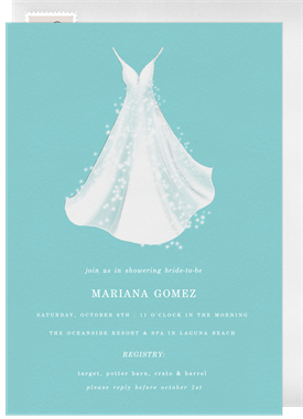'Bridal Gown' Bridal Shower Invitation