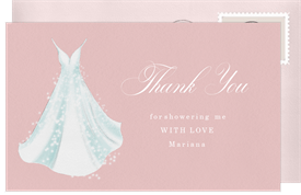 'Bridal Gown' Bridal Shower Thank You Note