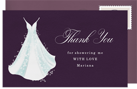 'Bridal Gown' Bridal Shower Thank You Note