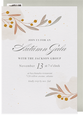 'Autumn Branches' Gala Invitation