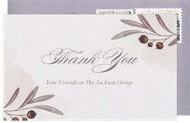 'Autumn Branches' Gala Thank You Note