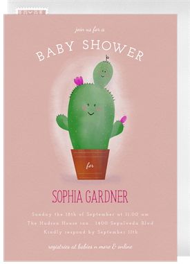 'Baby Cactus' Baby Shower Invitation
