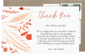 'Charming Autumn Border' Thanksgiving Thank You Note