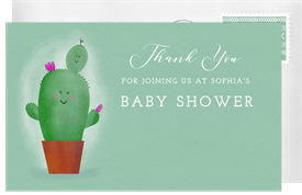 'Baby Cactus' Baby Shower Thank You Note