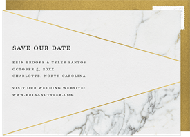 'Marble Edge' Wedding Save the Date